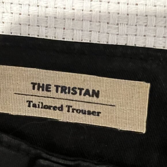 AG Adriano Goldschmied The Tristan Tailored Leatherette Trouser Pants 26R Black - Picture 3 of 9